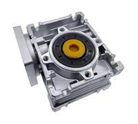 NMRV030 Turbo-reductor de tornillo sin fin, reductor velocidad, salida 14mm, apto for Motor paso a Nema 23 57mm, caja cambios DC(Dual Output Shaft,60 to 1)