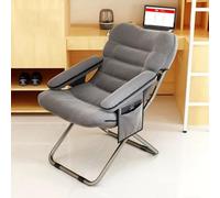 NMVAWIPT 2 Sillas De Tela Cómodas For Dormitorio, Modernas Lectura con Respaldo Ajustable Y Reposabrazos Reclinables, Ideales For Sala Estar(Light Gray)