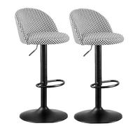 NMVAWIPT Juego De 2 Taburetes De Bar Modernos con Altura Ajustable, Giratorios Y Elevadores De Gas, Reposapiés Negros For Cocina Y Hogar.(#1)