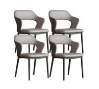 NMVAWIPT Juego De Sillas Comedor Modernas, Diseño Ergonómico, Estructura Metal, Tela Técnica Transpirable O Opciones Cuero Sintético(Color 32,4pcs)