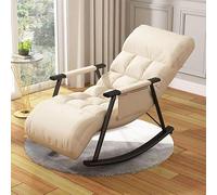 NMVAWIPT Mecedora Moderna Tapizada con Respaldo Alto Y Base De Metal For Sala Estar Dormitorio(#1,Black)