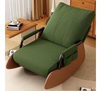 NMVAWIPT Mecedora Reclinable Acolchada con Respaldo Ajustable Y Plegable For Sala De Estar Dormitorio(Green a)