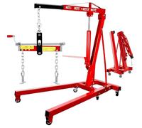 NMVAWIPT Polipasto De Motor Plegable, Grúa 2,0 Toneladas con Palanca, 6 Ruedas, Bomba Hidráulica 8 Y 4 Posiciones Ajustables, Recogedor Cerezas