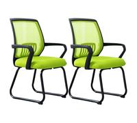 NMVAWIPT Silla De Conferencia For Uso Comercial O Residencial, Invitados, Recepción Y Reuniones En Oficinas, con Soporte Lumbar(Black-Green,6 Piece Set)