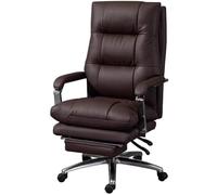 NMVAWIPT Silla Ejecutiva De Oficina Reclinable A 165° con Reposapiés - Silla Ergonómica De Trabajo, Silla Ejecutiva De Cuero, Capacidad De 250 Kg(A16)