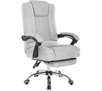 NMVAWIPT Silla Ejecutiva Ergonómica Reclinable con Reposapiés, Reclinación De 145°, Altura Ajustable, Tela Técnica Y Base De Acero.(A16)