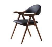 NMVAWIPT Sillas De Comedor Modernas Y Retro Piel Sintética For Familias, con Asiento Tapizado Chasis Madera Maciza, Color Negro