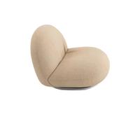 NMVAWIPT Sillón Giratorio Decorativo, Cómodo Sillón Redondo De Bouclé, Tejido Lana Cordero, con Respaldo Curvo, Sillones Club Modernos(Khaki2)