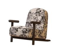 NMVAWIPT Sillón Moderno De Madera Maciza con Acento For Sala Estar, Tapizado En Tela, Cómodo Sofá Individual Mediados Siglo For Dormitorio, Oficina Y Espera(M)