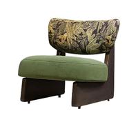 NMVAWIPT Sillón Moderno De Madera Maciza con Acento For Sala Estar, Tapizado En Tela, Cómodo Sofá Individual Mediados Siglo For Dormitorio, Oficina Y Espera(S)