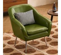 NMVAWIPT Sillón Moderno De Piel Sintética con Patas Madera, Cómodo Sillón Tapizado For Sala Estar, Dormitorio Y Oficina(C)