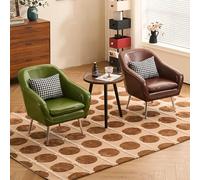 NMVAWIPT Sillón Moderno De Piel Sintética con Patas Madera, Cómodo Sillón Tapizado For Sala Estar, Dormitorio Y Oficina(O)