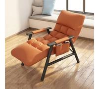 NMVAWIPT Sillón Reclinable De Oficina For Espacios Pequeños, Moderno Sillón Ergonómico con Respaldo Ajustable Y Bolsillo Lateral.(Orange)