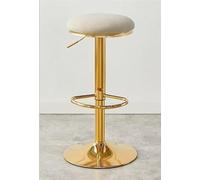 NMVAWIPT Taburete De Bar Giratorio Ajustable con Asiento De Terciopelo Y Patas De Metal Dorado, Rotación De 360° For Islas De Cocina, Desayunadores Y Mostradores De Comedor.(White)