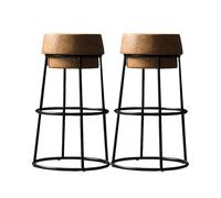 NMVAWIPT Taburete De Bar Industrial Vintage con Asiento De Corcho Y Estructura De Metal For Isla De Cocina, Taburetes De Bar, Sillas De Comedor For Cafeterías Y Pubs.(65cm-2 Pcs)