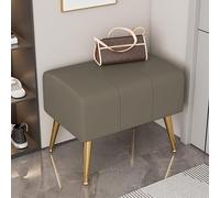 NMVAWIPT Taburete Pequeño Y Elegante For Cambiar Zapatos, Reposapiés De Esponja Suave con Patas Metal, Ideal For Sala Estar, Dormitorio, Balcón, Vestidor Oficina(Color I,60x40x40cm)