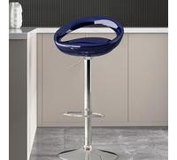 NMVAWIPT Taburetes De Bar Modernos Altura Mostrador, Silla Giratoria Resina con Respaldo, Taburete Cocina Ajustable(Blue,High Style)