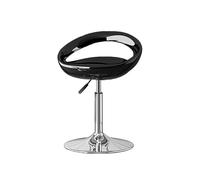 NMVAWIPT Taburetes De Bar Modernos Altura Mostrador, Silla Giratoria Resina con Respaldo, Taburete Cocina Ajustable(Black,Low Style)