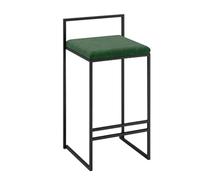 NMVAWIPT Taburetes De Bar Modernos De Altura De Mostrador, Silla De Comedor con Respaldo Ergonómico Y Reposapiés For Cocina Y Sala De Estar.(Green,65cm)
