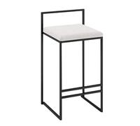 NMVAWIPT Taburetes De Bar Modernos De Altura De Mostrador, Silla De Comedor con Respaldo Ergonómico Y Reposapiés For Cocina Y Sala De Estar.(White,65cm)