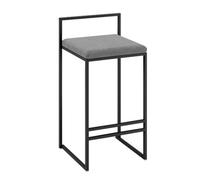 NMVAWIPT Taburetes De Bar Modernos De Altura De Mostrador, Silla De Comedor con Respaldo Ergonómico Y Reposapiés For Cocina Y Sala De Estar.(Gray,75cm)
