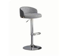 NMVAWIPT Taburetes De Bar Modernos Metal con Altura Mostrador, Taburete Giratorio Piel Sintética Respaldo, Isla Cocina Ajustable(Dark Gray B,Tall)