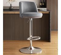 NMVAWIPT Taburetes De Bar Modernos Metal, Silla Giratoria con Asiento Piel Sintética, Isla Cocina Ajustable, Taburete Alto Altura Mostrador(Orange a,Base A 41.5cm)