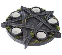 NN Designs Wiccan Pentagram Tea Light Holder Gothic Witch Candle Holder NUEVO