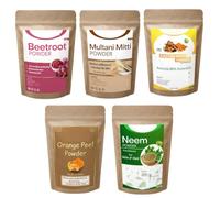 NN Kasturi Haldi, Neem, Orange Peel, Beetroot And Multani Mitti Powder For Face And Skin Care- Each 50 Gram