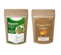 NN Neem Powder For Face Pack And Orange Peel Powder For skin | Organic | Glowing Skin- Each-100 Grams