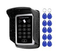 NN99 Sistema de Control de Acceso Teclado RFID Lector de Tarjetas EM de 125 KHz + Cubierta Impermeable a Prueba de Lluvia + 10pcs Llaves RFID Llaves de Apertura de Puertas Exterior para el hogar