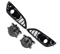 NNBINK Faros Antiniebla Compatible Con Ford Para Fiesta MK7 2012-2017 Luces Antiniebla Malla Hueca En Forma De Panal Lámpara Antiniebla Rejilla Inferior Cubierta De Parrilla