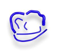 NNBINK Tubería de radiador Auto Compatible con Jeep para Cherokee XJ 4.0L 1991-2001 6 Piezas Manguera Refrigerante del Radiador Automóvil Manguera Superior E Inferior Tubo(Blue)