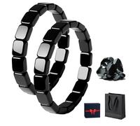 NNBWLMAEE 2026 New Hematite Bracelet for Men, Natural Hematite Stone Beaded Balance Jewelry, Comfortable Wear, Restore Confidence Your Edge, Gift for Dad, Husband, Boyfriend (2pcs)