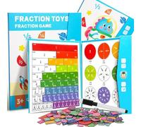 NNBWLMAEE 2026 New Magnetic Fraction Demonstration Book, 102 Pcs Magnetic Fraction Tiles & Fractions Circles for Kids, Educational Puzzle Math Fractions Manipulatives Disc Set for Ages 3-7 (C)