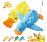 NNBWLMAEE Calming Duck Toy for Dogs, Crinkle Duck Plush, Yellow Ducks Dog Toy, Calming Durable Ducks, Soft Stuffed Plush Mellow Calmings Pillow for Puppies and Small & Medium Dog (B,2M)