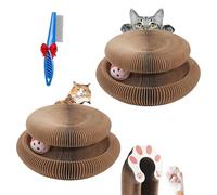 NNBWLMAEE Cat Toy, Foldable Bouncy Cats Toys for Indoor Cats, Interactive Aesthetic Cat Scratcher, Recyclable Kitten Toy, Enrichment Play Track with Ball for Outdoor or Indoor Fun (2PCS)