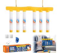 NNBWLMAEE Catching Sticks Games, Reflective Drop Stick Challenge Game Set, Upgrade Reflex Challenge Game, 3 Adjustable Speeds, Reaction Training Toy for Kids, Adults (Yellow-Light)