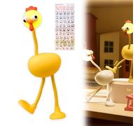 NNBWLMAEE Changeable Shape Funny Chicken Night Light, 2026 New Cute Chicken Night Lights, Funny 3 Level Adjustable DIY Shape Desk Lamp, for Bedroom Desktop Decor (Yellow)