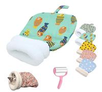 NNBWLMAEE Cozy Pet Nest for Cats and Dogs, 360° Warm Semienclosed Soft Plush Pet Sleep Bags, Soft Comfort Plush Cat Sack Winter (A-4)