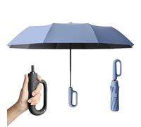 NNBWLMAEE Creative Ring Buckle Windproof Reinforced Umbrella, Ring Buckle Automatic Umbrella with Carabiner Handle, Dual-Rib Structure, Upf 50+ Shade, Windproof, Waterproof, for Rain & Shine (C1)