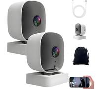 NNBWLMAEE Crystal-Clear 2K Security Camera with Color Night Vision, 24/7 Recording Secret Camera, 2K Window Cameras, 2.4GHz & 5GHz WiFi Indoor Cameras Wide Angle View for Home Security (2PCS)