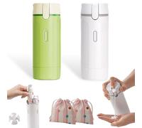 NNBWLMAEE Dispensador 4 en 1 Viaje, Portatil Compacto Botella Dispensadora Sin Fugas con Etiquetas, Botellas Exprimibles Rellenables para Avion Gym, Para Champu Locion Acondicionador y Jabon (MIX)