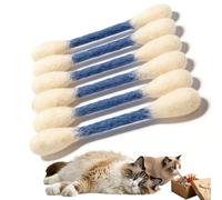 NNBWLMAEE Giant Qtip Cat Toy with Catnip, 6 PCS Durable Cotton Swabs Catnip Toys, Interactive Kitten Teething Chew Sticks for Indoor Cats Boredom Relief, Dental Care & Daily Play (A1)