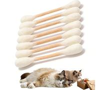 NNBWLMAEE Giant Qtip Cat Toy with Catnip, 6 PCS Durable Cotton Swabs Catnip Toys, Interactive Kitten Teething Chew Sticks for Indoor Cats Boredom Relief, Dental Care & Daily Play (A6)