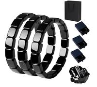 NNBWLMAEE Hemios Hematite Bracelet, 2025 New Hemys Hematite Bracelet for Men, Restore Confidence & Your Edge, Gift for Dad, Husband, Boyfriend (3Pcs)
