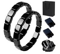 NNBWLMAEE Hemios Hematite Bracelet, 2025 New Hemys Hematite Bracelet for Men, Restore Confidence & Your Edge, Gift for Dad, Husband, Boyfriend (2Pcs)