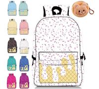 NNBWLMAEE Ice Cream Drip Backpack for Boys Girls, Icecream Drip Backpack, Kawaii Shoulder Bagpacks, Laptop Shoulder Bag with Side Pockets Large Capacity (D)