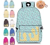 NNBWLMAEE Ice Cream Drip Backpack for Boys Girls, Icecream Drip Backpack, Kawaii Shoulder Bagpacks, Laptop Shoulder Bag with Side Pockets Large Capacity (H)