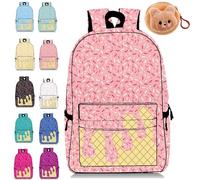 NNBWLMAEE Ice Cream Drip Backpack for Boys Girls, Icecream Drip Backpack, Kawaii Shoulder Bagpacks, Laptop Shoulder Bag with Side Pockets Large Capacity (A)